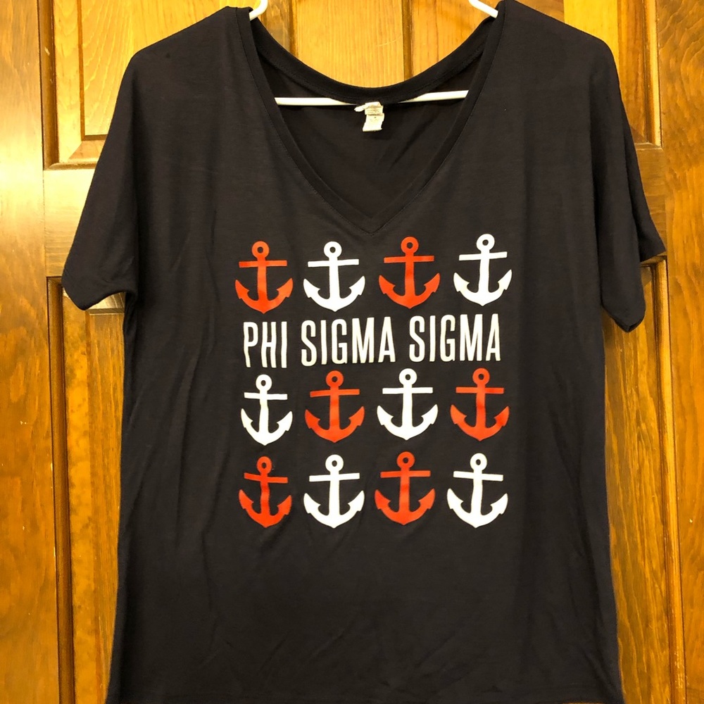Phi Sigma Sigma Anchor V-Neck